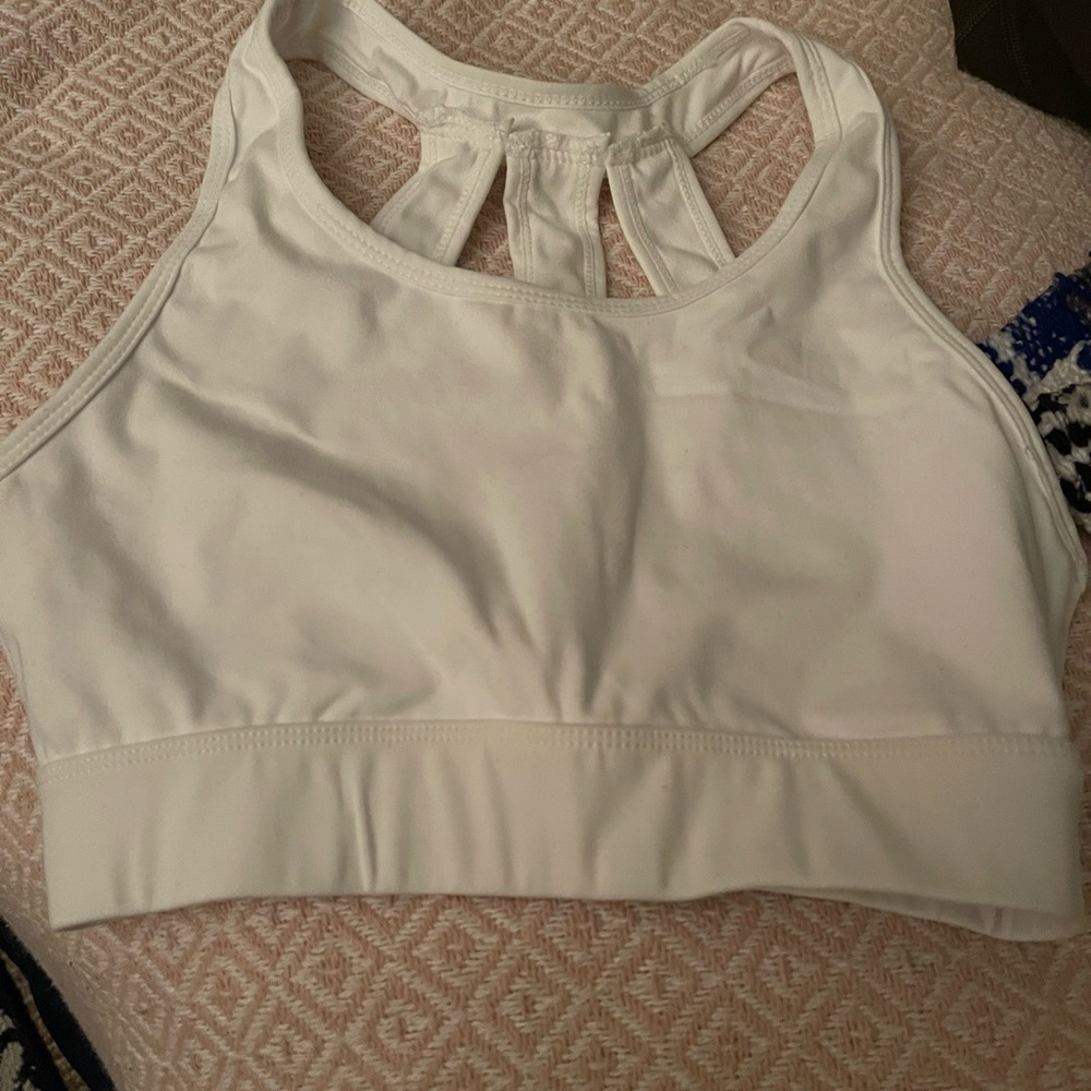 White sports bra